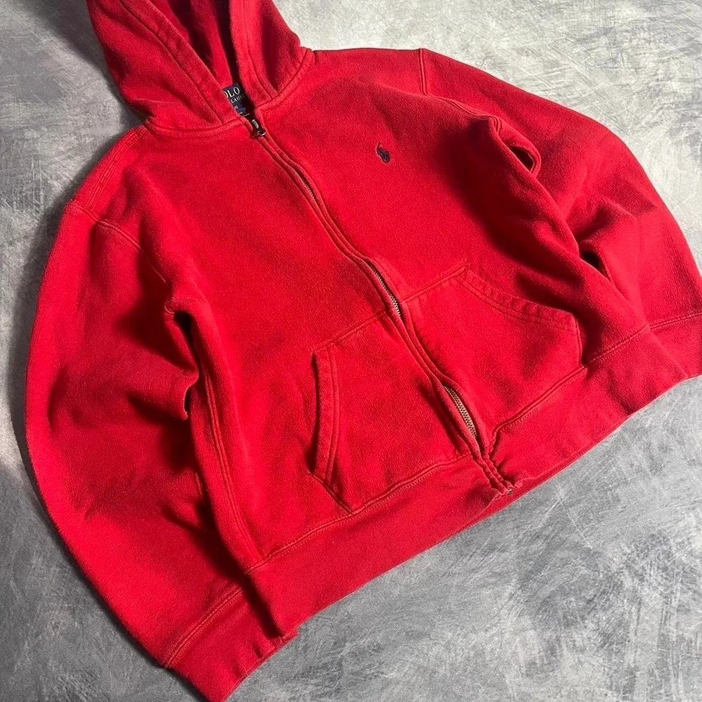 Polo Ralph Lauren Red Zip Up Hoodie